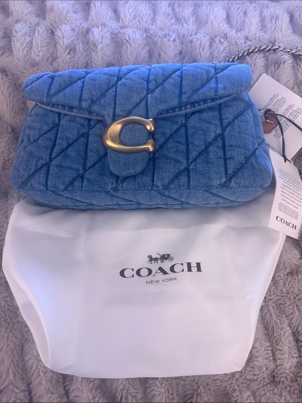 NWT Coach Denim Tabby Shoulder Bag 26 With Quilting - Picture 7 of 10
